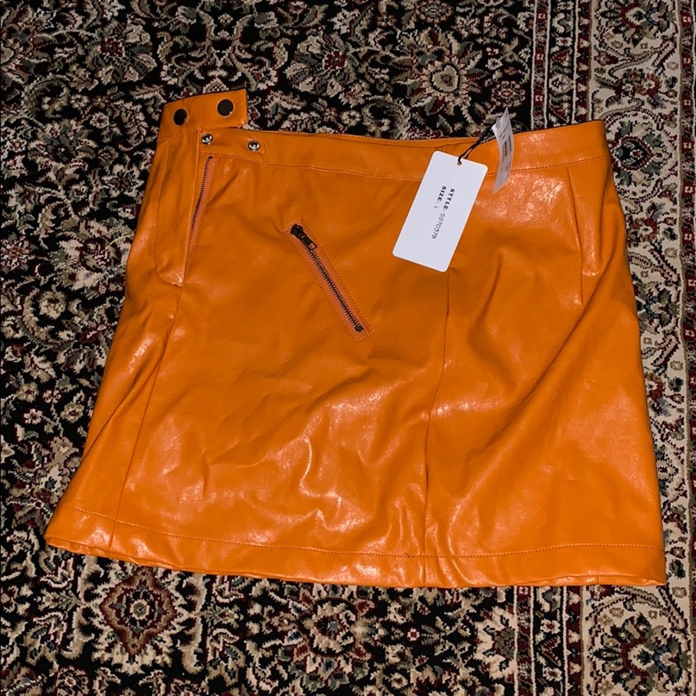 An orange skirt